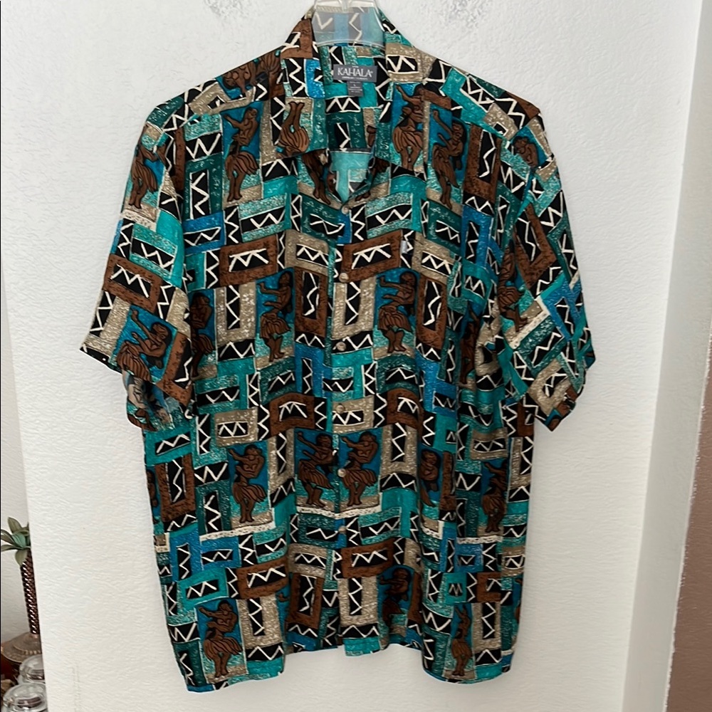 🏝️🩵RARE TOMMY BAHAMA BRAND KAHALA HAWAIIAN BUTTON DOWN SZ L NWOT EXCELLENT COND